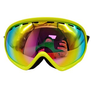 Custom large spherical anti fog kids ski goggles
