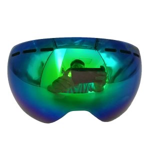 Custom anti fog UV400 ski goggles with interchangea lenns