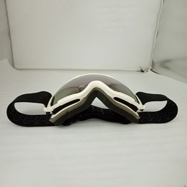 Custom white frame polarized youth ski goggles