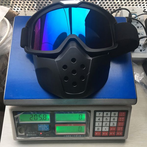 Blue dirt bike goggles and mask impact resistance cheap custom