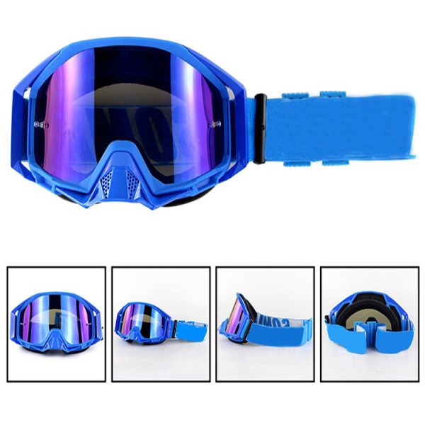 Cool dirt bike goggles UV400 anti scratch anti-fog custom