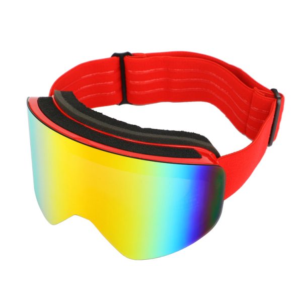 Anti fog snow goggles magnetic lens custon strap logo