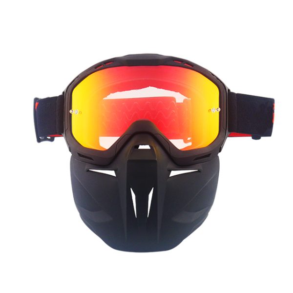 Motocross goggles with mask removable anti fog goggle