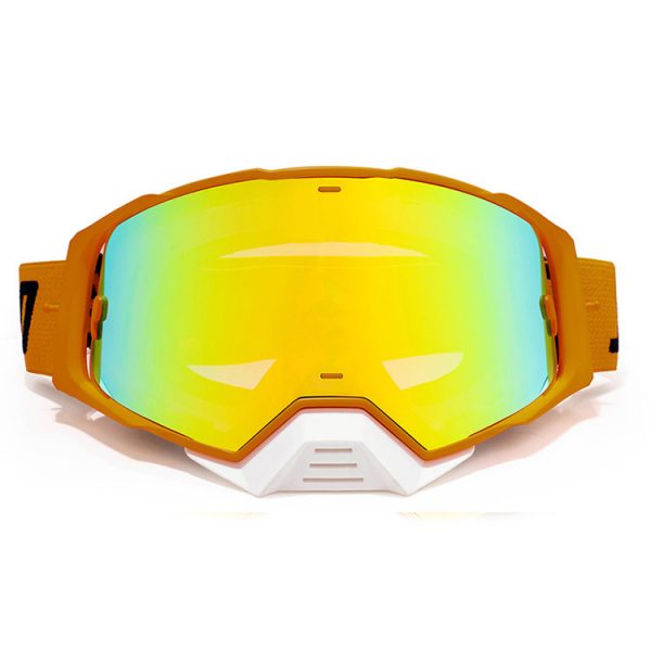 Orange mx goggles dirt bike goggles with nose guard