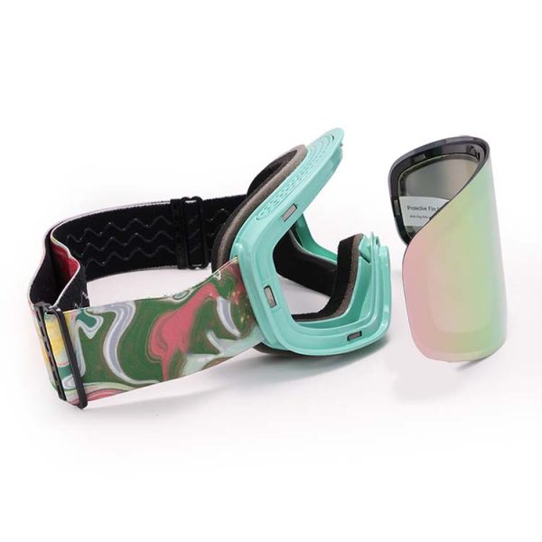 Customize snow goggles magnetic double lens anti fog