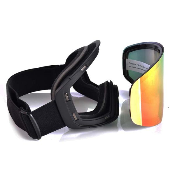 Frameless magnetic goggles UV400 ski glasses snow goggles