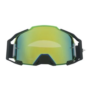 Motocross goggle lenses customizable tear off design