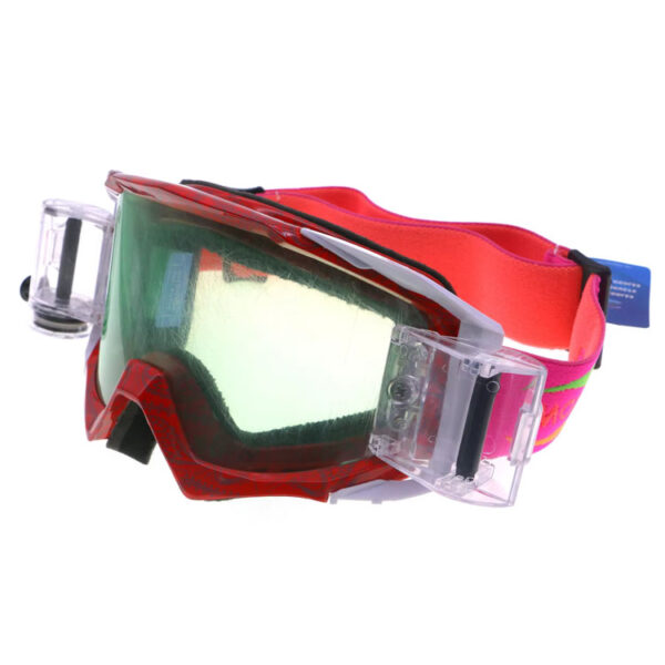 Prescription dirt bike goggles with roll off system custom