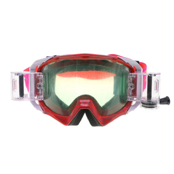 Prescription dirt bike goggles with roll off system custom