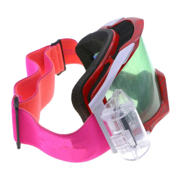 Prescription dirt bike goggles with roll off system custom