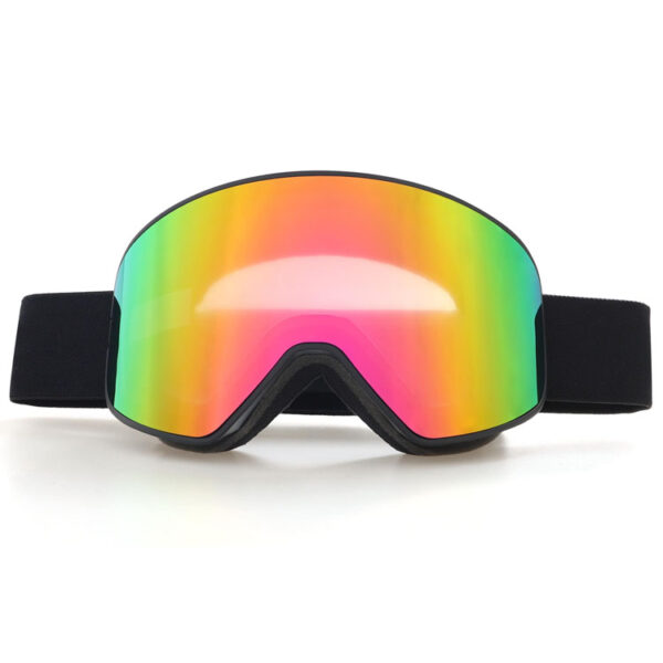 Ski goggles with best peripheral vision magnetic lenses customizable