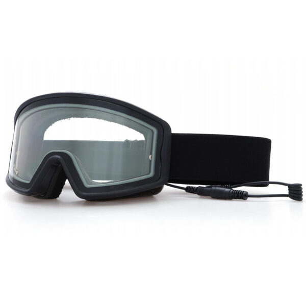 Battery powered ski goggles cylindrical magnetic customizable